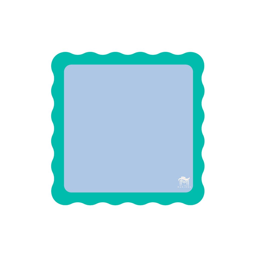 Neoprene Mini Scalloped Mahjong Mat Color Wave 21"×21"