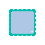 Neoprene Mini Scalloped Mahjong Mat Color Wave 21"×21"