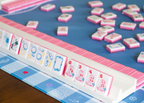 Natural Rubber Gingham Mahjong Mat 34"×34"