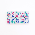 Melamine Mini Travel Mahjong Set 160 Tiles with Bag White