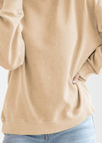 Cotton-Poly Fleece Mock-Neck Pullover Sweatshirt 280 GSM Vintage Wash