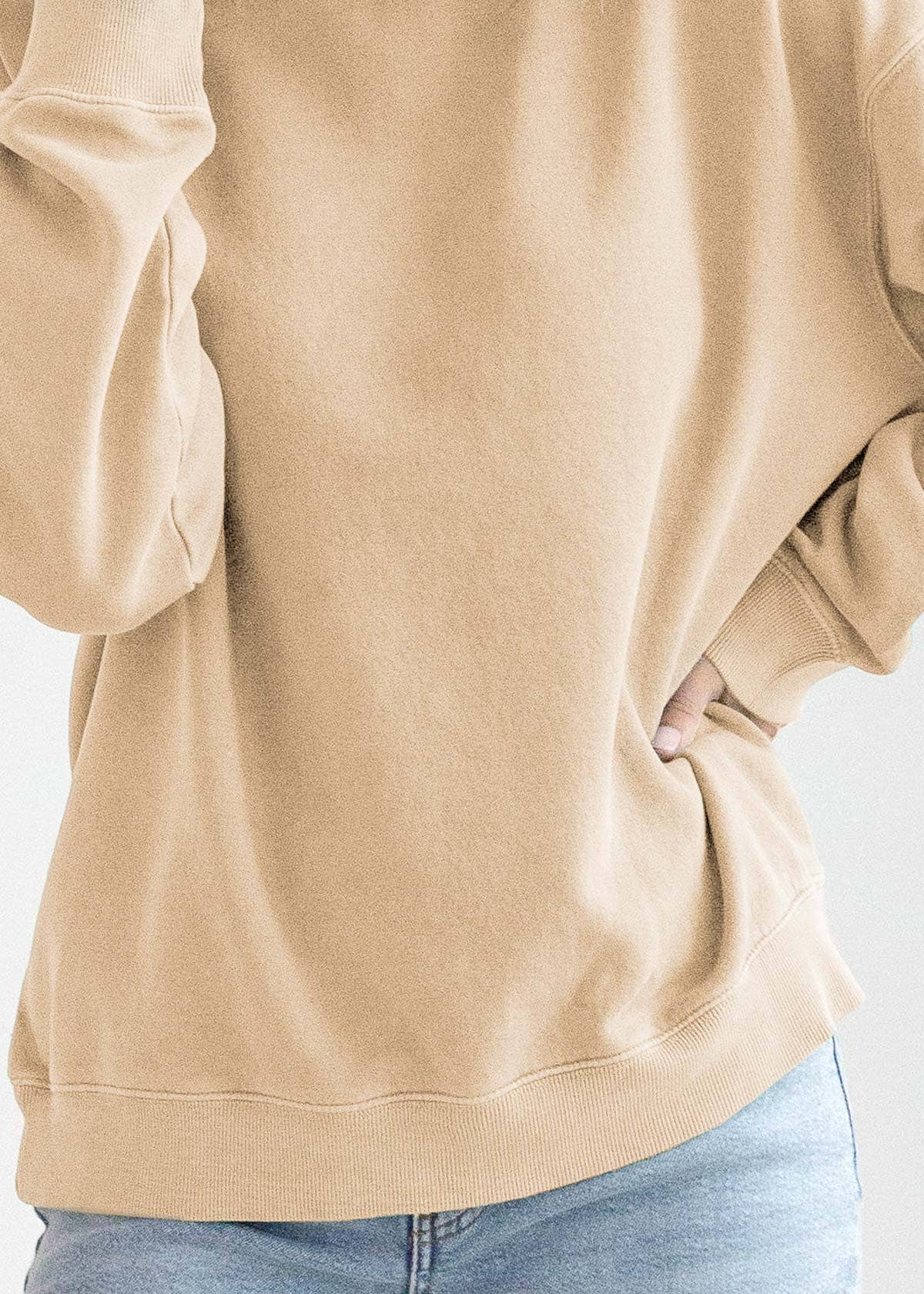 Cotton-Poly Fleece Mock-Neck Pullover Sweatshirt 280 GSM Vintage Wash