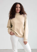 Cotton-Poly Fleece Mock-Neck Pullover Sweatshirt 280 GSM Vintage Wash