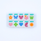 Melamine Crystal Prism Mahjong Tile Set 166 Tiles Blue 1.25"×0.9"×0.7"