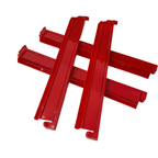 Acrylic Mahjong Rack and Pusher Set of 4 18.5" Solid Colors