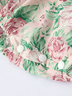 Vintage Rose Baby Girls Romper