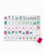 Melamine Mahjong Tile Set 160 Tiles Magenta Olive Pink