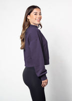 Cotton-Polyester Mock-Neck Pullover Sweatshirt 290 GSM