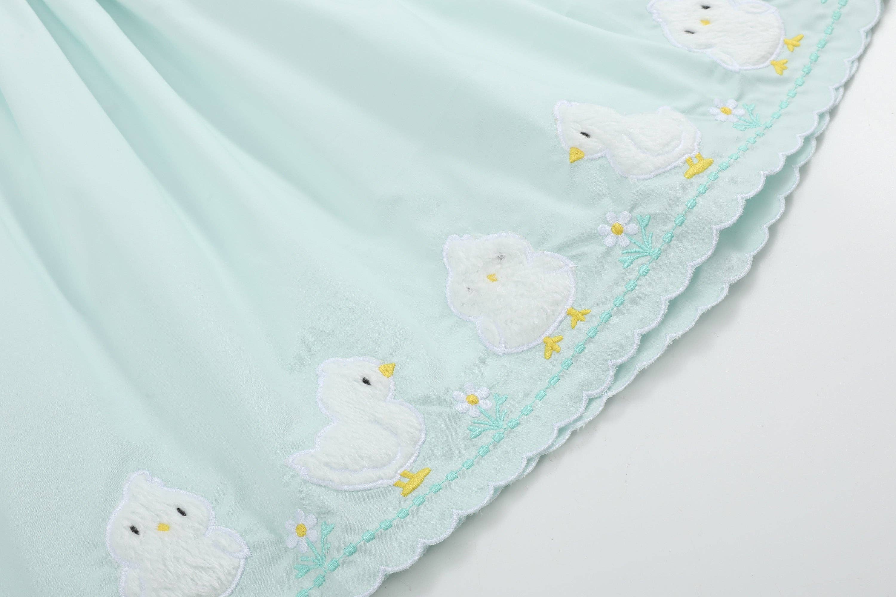 Misty Blue Fuzzy Chickies Dress