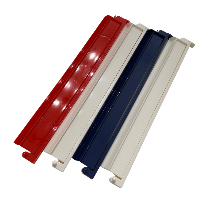 Acrylic Mahjong Rack and Pusher Set of 4 18.5" Solid Colors