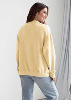 Cotton-Poly Fleece Mock-Neck Pullover Sweatshirt 280 GSM Vintage Wash
