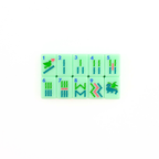 Melamine Mini Travel Mahjong Set 160 Tiles with Bag Green