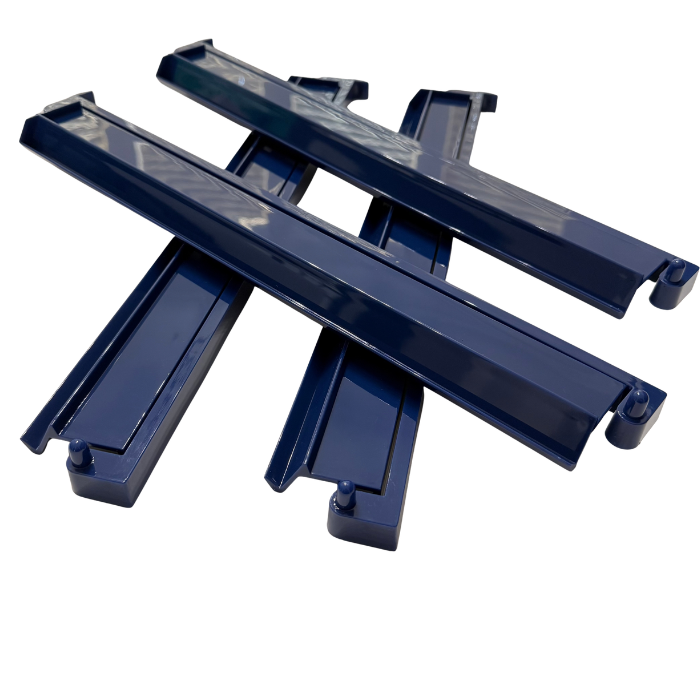 Acrylic Mahjong Rack and Pusher Set of 4 18.5" Solid Colors
