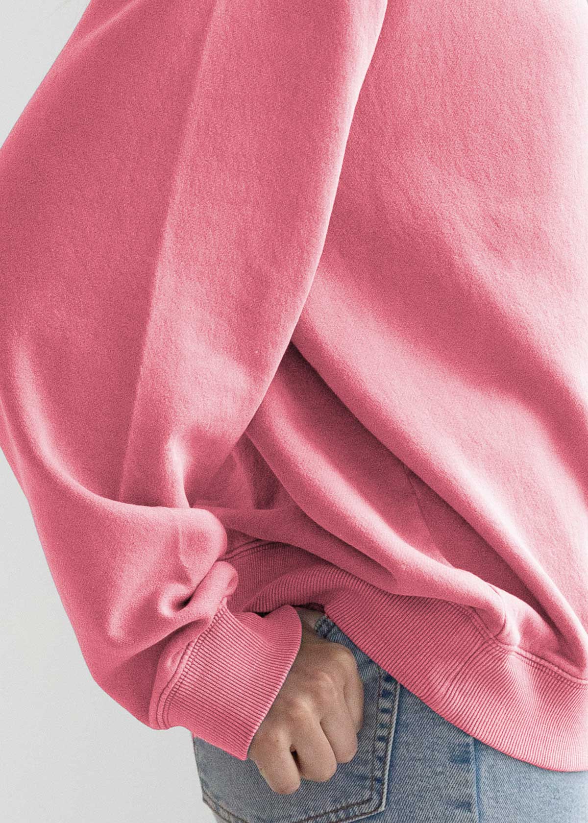 Cotton-Poly Fleece Mock-Neck Pullover Sweatshirt 280 GSM Vintage Wash