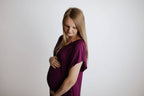 Plum Purple Maternity Labor and Delivery/ Nursing Gown