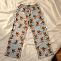 Cotton Blend Dachshund Print Unisex Pajama Bottoms
