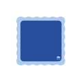 Neoprene Mini Scalloped Mahjong Mat Color Wave 21"×21"