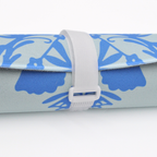 Neoprene Blue Bird Butterfly Motif Mahjong Mat 33"×33"