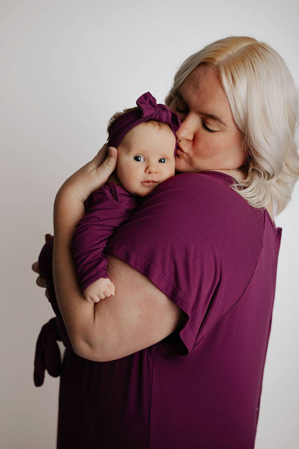 Plum Purple Maternity Labor and Delivery/ Nursing Gown