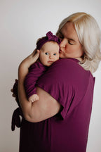 Plum Purple Maternity Labor and Delivery/ Nursing Gown