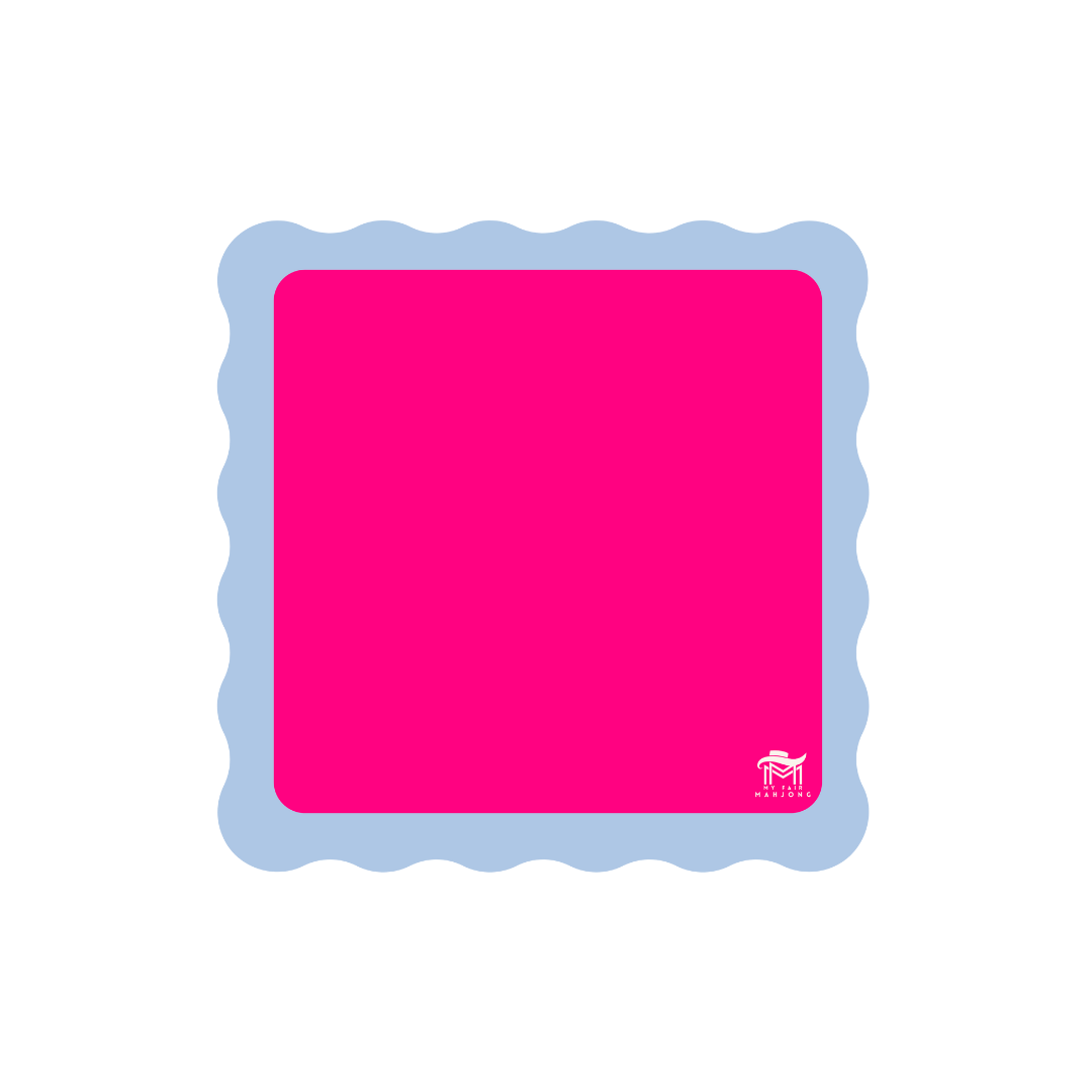 Neoprene Mini Scalloped Mahjong Mat Color Wave 21"×21"