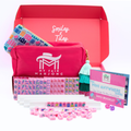 Melamine Mini Travel Mahjong Set 160 Tiles with Bag Pink