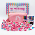Melamine Crystal Prism Mahjong Tile Set 166 Tiles Pink 1.25"×0.9"×0.7"