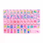 Melamine Mini Travel Mahjong Set 160 Tiles with Bag Pink