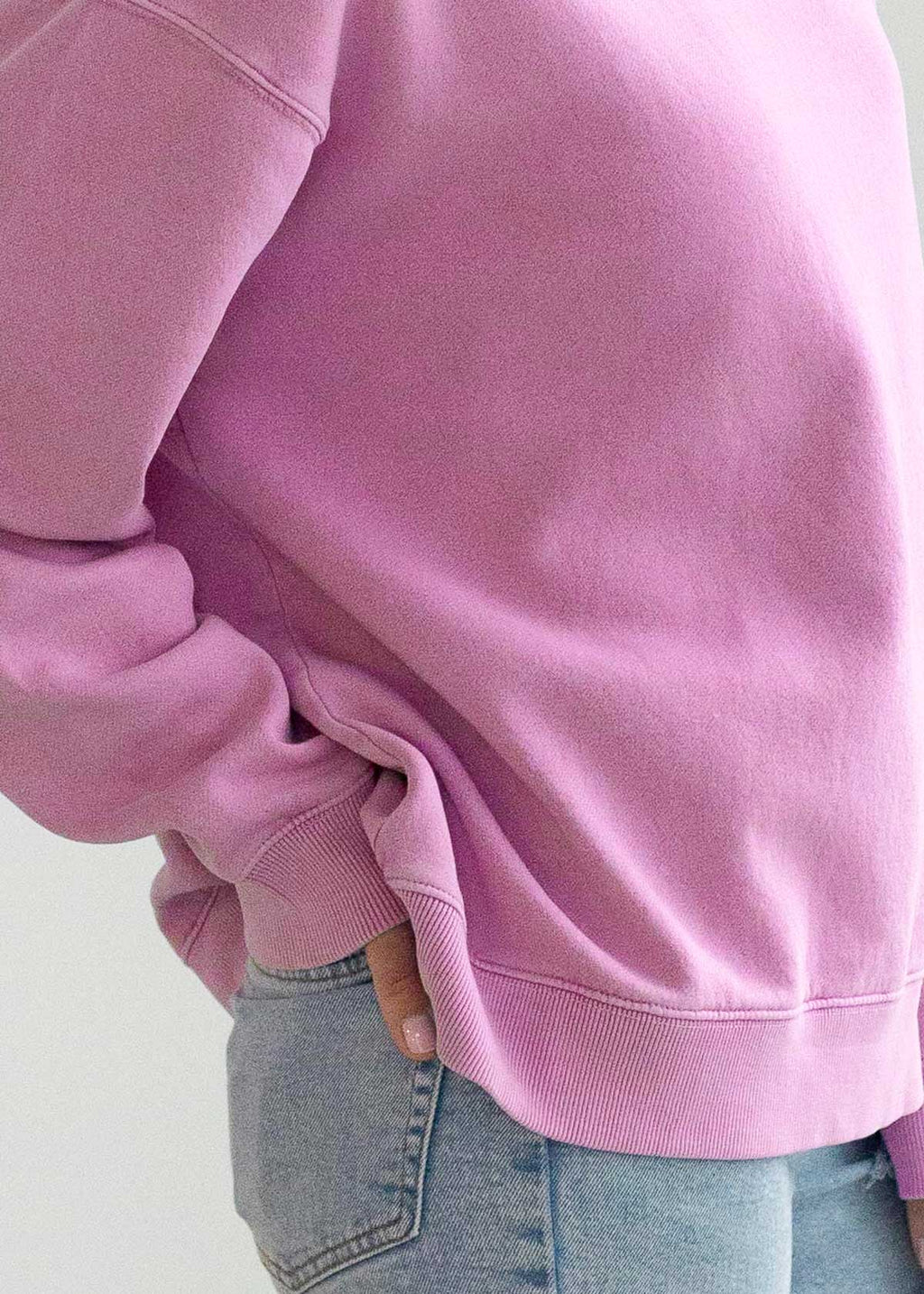Cotton-Poly Fleece Mock-Neck Pullover Sweatshirt 280 GSM Vintage Wash
