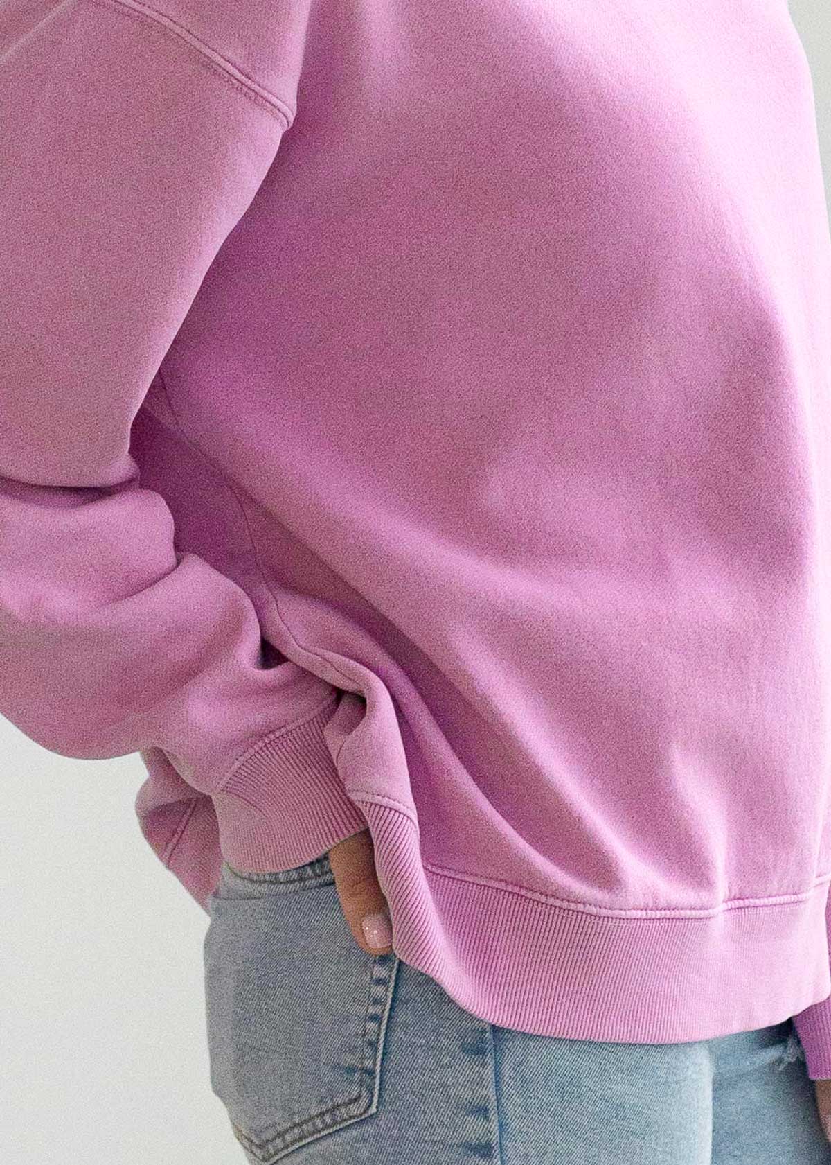 Cotton-Poly Fleece Mock-Neck Pullover Sweatshirt 280 GSM Vintage Wash