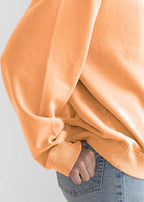 Cotton-Poly Fleece Mock-Neck Pullover Sweatshirt 280 GSM Vintage Wash