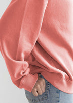 Cotton-Poly Fleece Mock-Neck Pullover Sweatshirt 280 GSM Vintage Wash