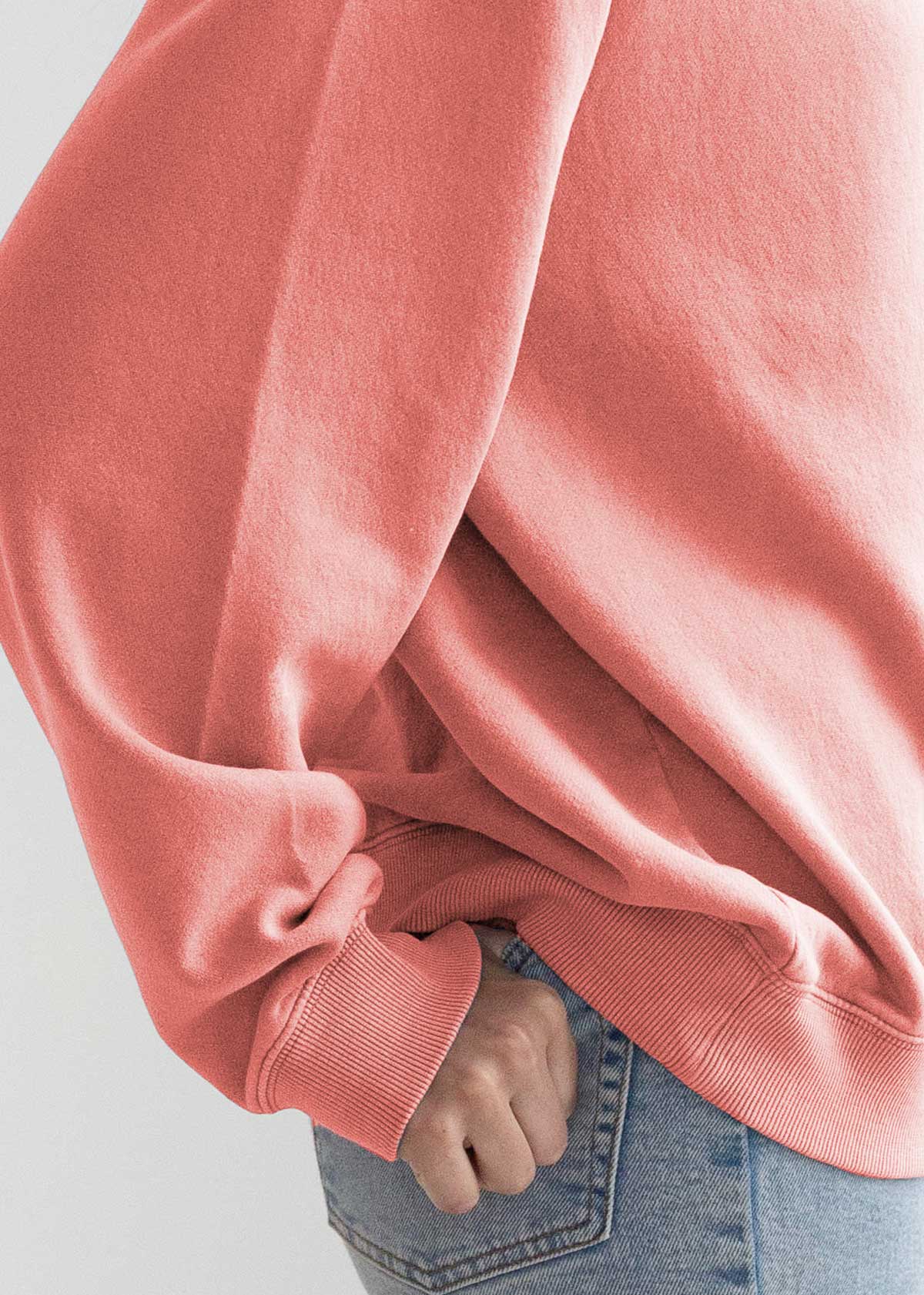 Cotton-Poly Fleece Mock-Neck Pullover Sweatshirt 280 GSM Vintage Wash