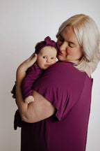 Plum Purple Maternity Labor and Delivery/ Nursing Gown