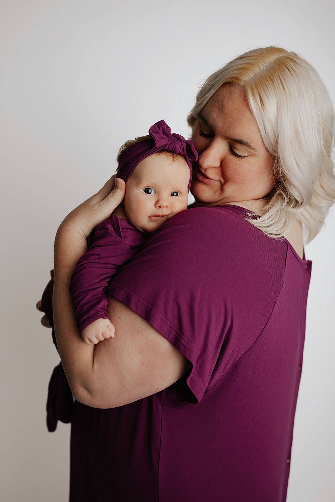 Plum Purple Maternity Labor and Delivery/ Nursing Gown