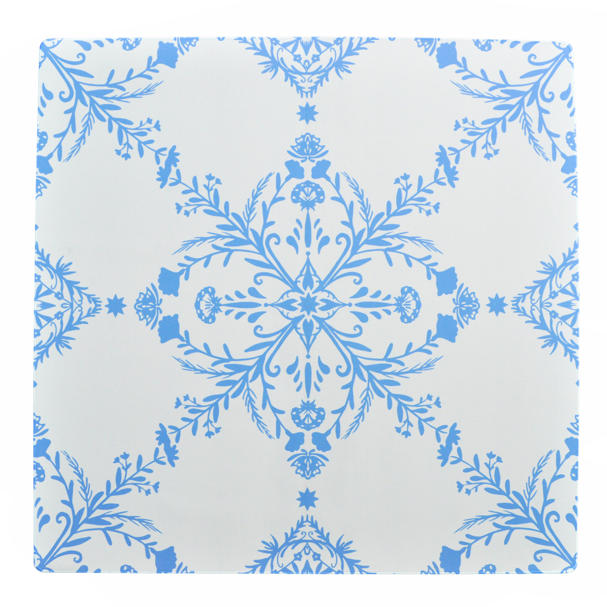 Neoprene Blue Bird Butterfly Motif Mahjong Mat 33"×33"