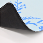 Neoprene Blue Bird Butterfly Motif Mahjong Mat 33"×33"