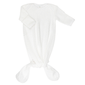 Knit Knotted Overlap Shoulder Gown