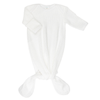 Knit Knotted Overlap Shoulder Gown