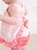 Cotton-Spandex Knit Butterfly Toile Swing Top & Bloomer Set