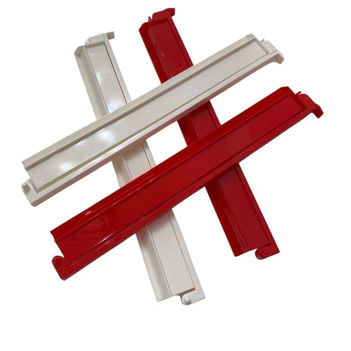 Acrylic Mahjong Rack and Pusher Set of 4 18.5" Solid Colors