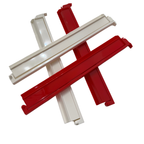 Acrylic Mahjong Rack and Pusher Set of 4 18.5" Solid Colors
