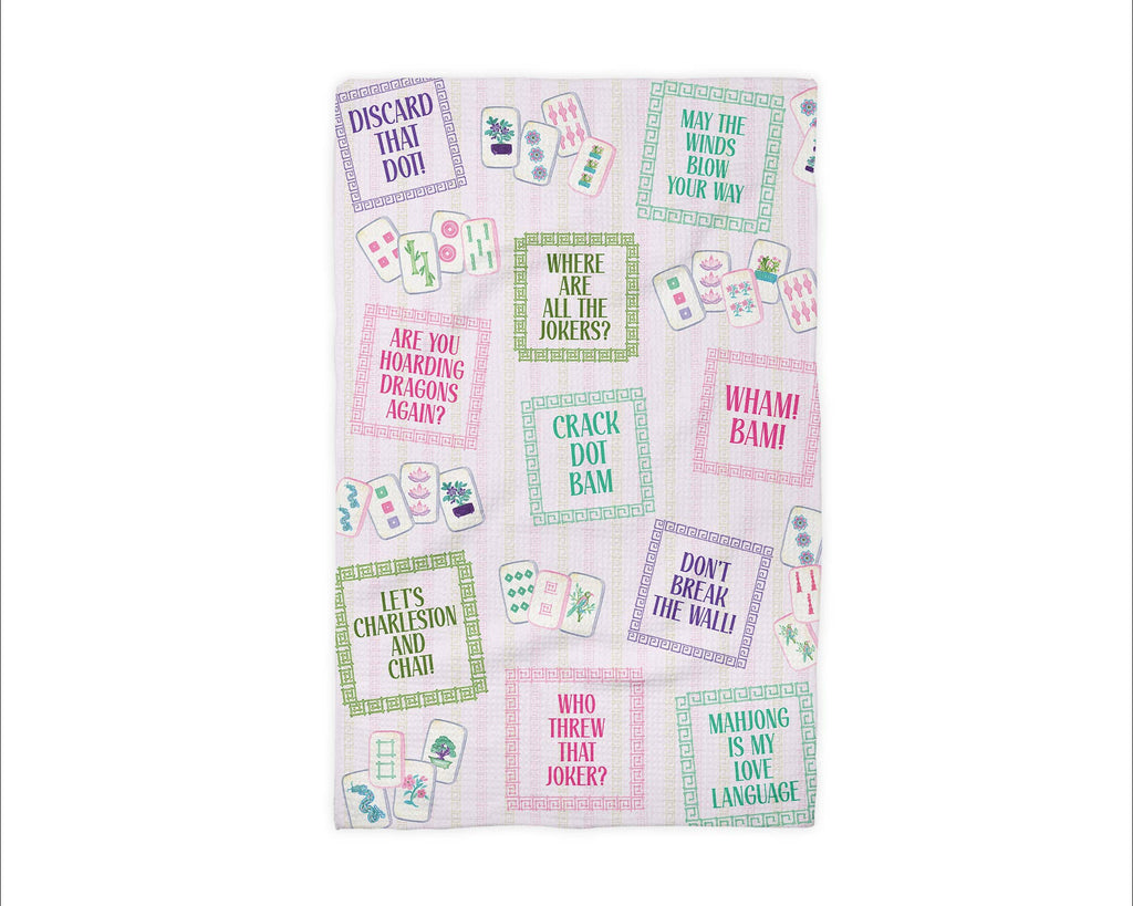 Mahjong Sayings Kitchen Towel Tile