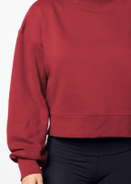 Cotton-Polyester Mock-Neck Pullover Sweatshirt 290 GSM