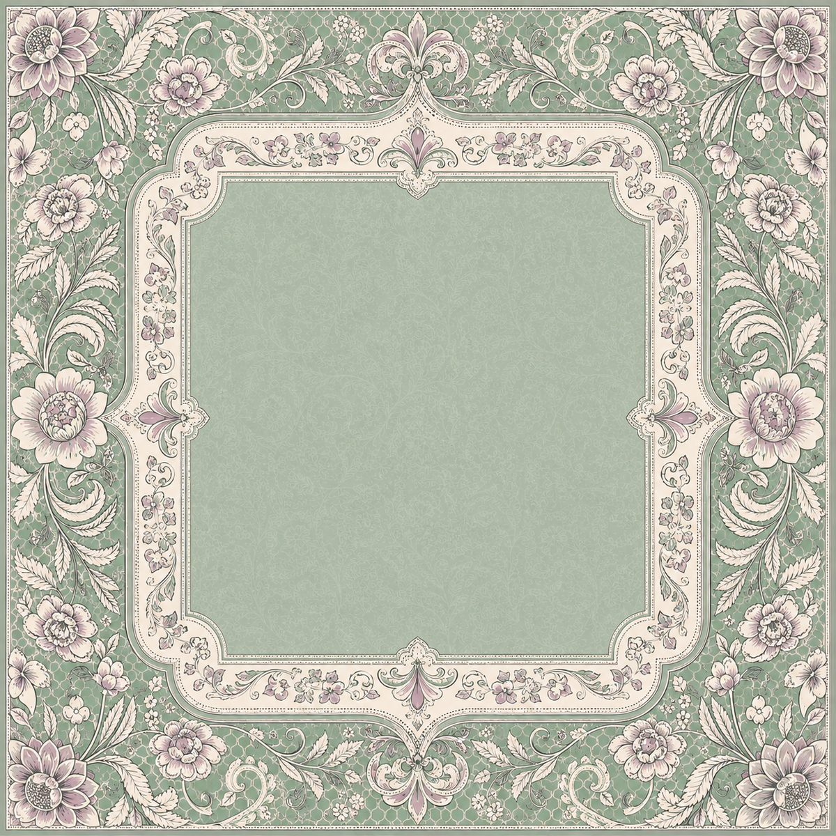 Neoprene Sage Lavender Lattice Mahjong Mat 36"×36"