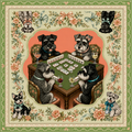 Schnauzer Society — Miniature Schnauzer Mahjong Mat | Paws & Tiles Collection - PREORDER