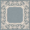 Something Blue — Steel Blue Lace Mahjong Mat - PREORDER