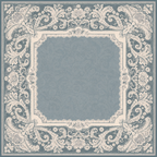 Something Blue — Steel Blue Lace Mahjong Mat - PREORDER