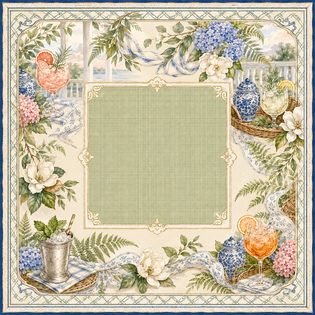 Cocktail Garden Mahjong Mat - PREORDER