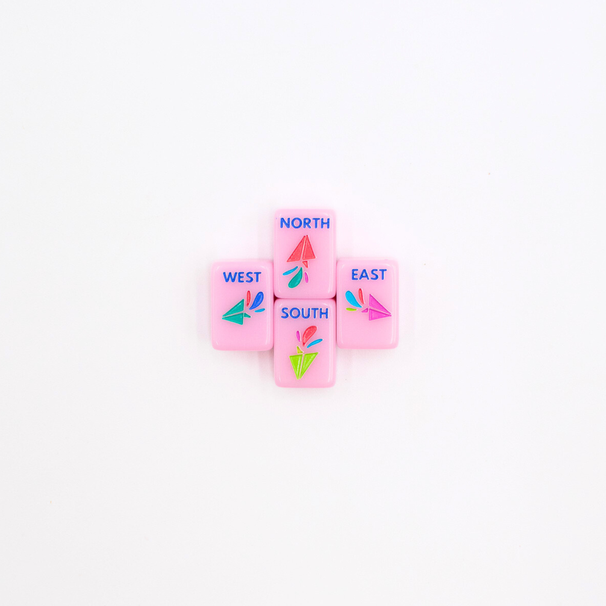 Melamine Mini Travel Mahjong Set 160 Tiles with Bag Pink